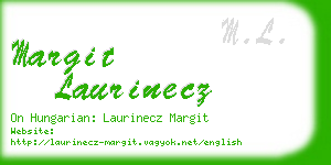 margit laurinecz business card